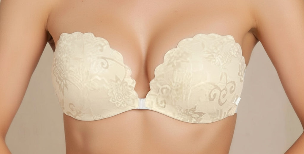 Lace Push-Up Adhesive Bra