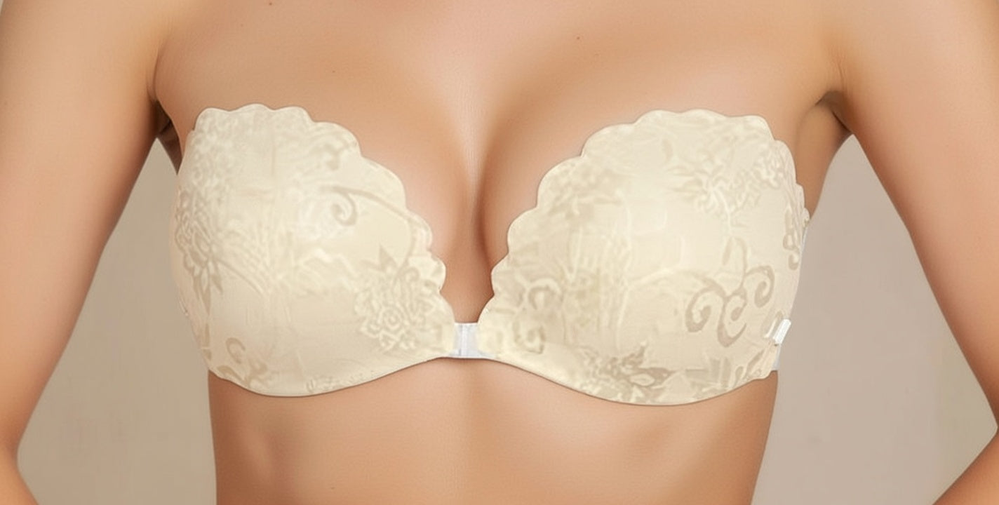 Lace Push-Up Adhesive Bra