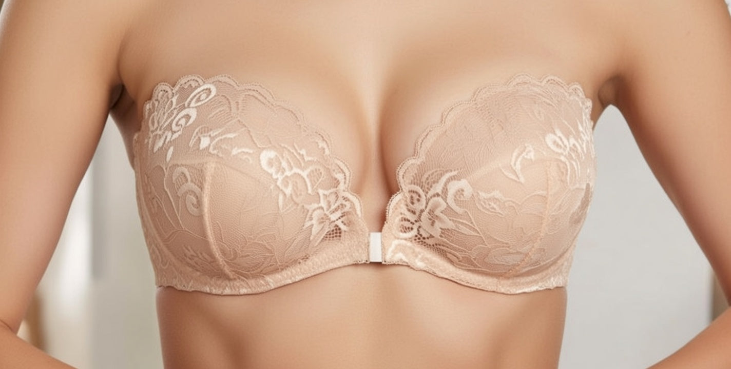Lace Push-Up Adhesive Bra