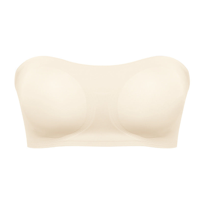 Shoulderless cross-over side-buckle bra